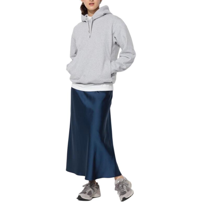 

UNIQLO Длинная юбка женская повседневная темно-синего цвета