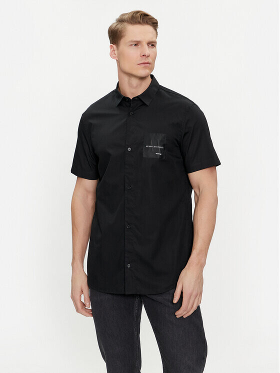 

Рубашка узкого кроя Armani Exchange, черный