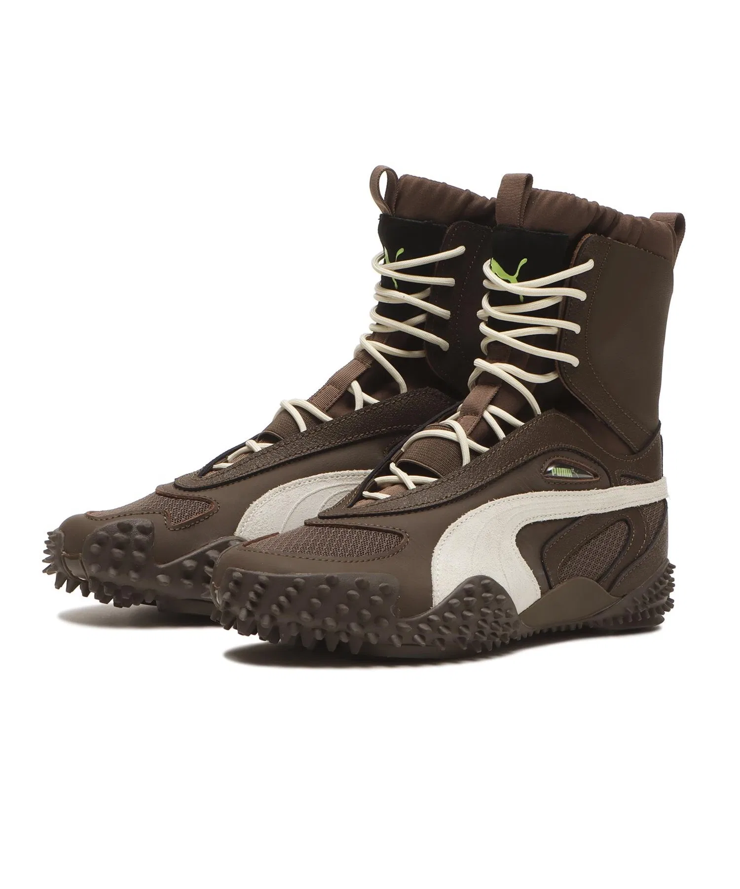 Унисекс высокие кеды из натуральной кожи Mostro Mid Puma коричневые — фото 3