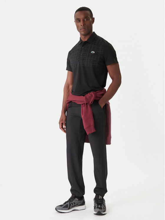 Поло regular fit DH4777 Lacoste, черный — фото 2