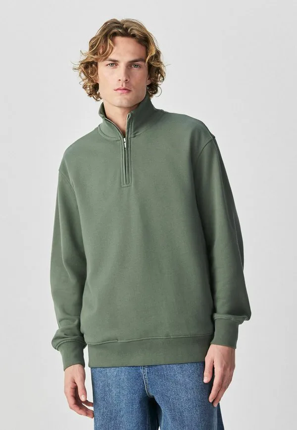 

Легкая толстовка стандартного кроя с застежкой-молнией на четверть длины Next, Khaki Green, Зеленый, Легкая толстовка стандартного кроя с застежкой-молнией на четверть длины Next, Khaki Green