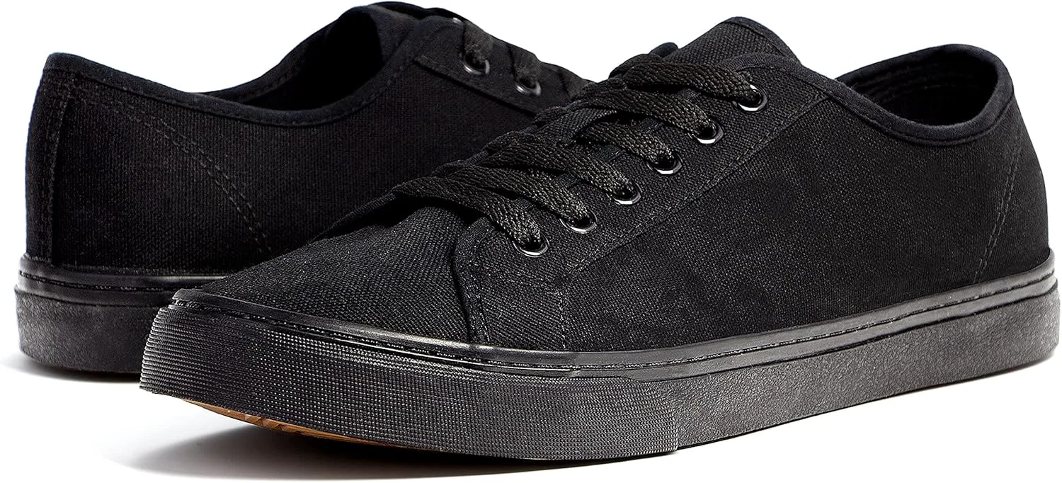 

Мужские черные классические низкие кеды из ткани с мягкой стелькой, модные повседневные туфли для мужчин, удобная обувь для ходьбы TOBER, черный