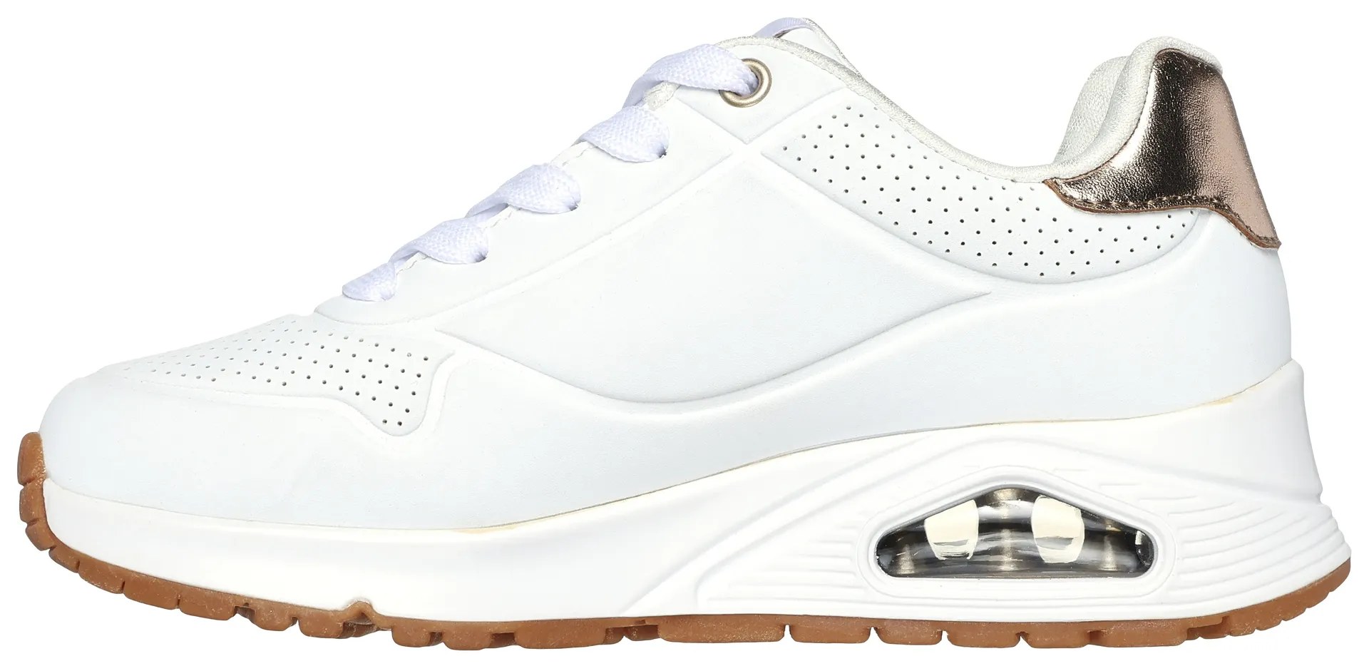 Детские кроссовки Skechers "ESS - STREET GIRLS", с мягкой кромкой голенища, повседневная обувь, полуботинки, туфли на шнуровке Skechers Kids, белый — фото 4