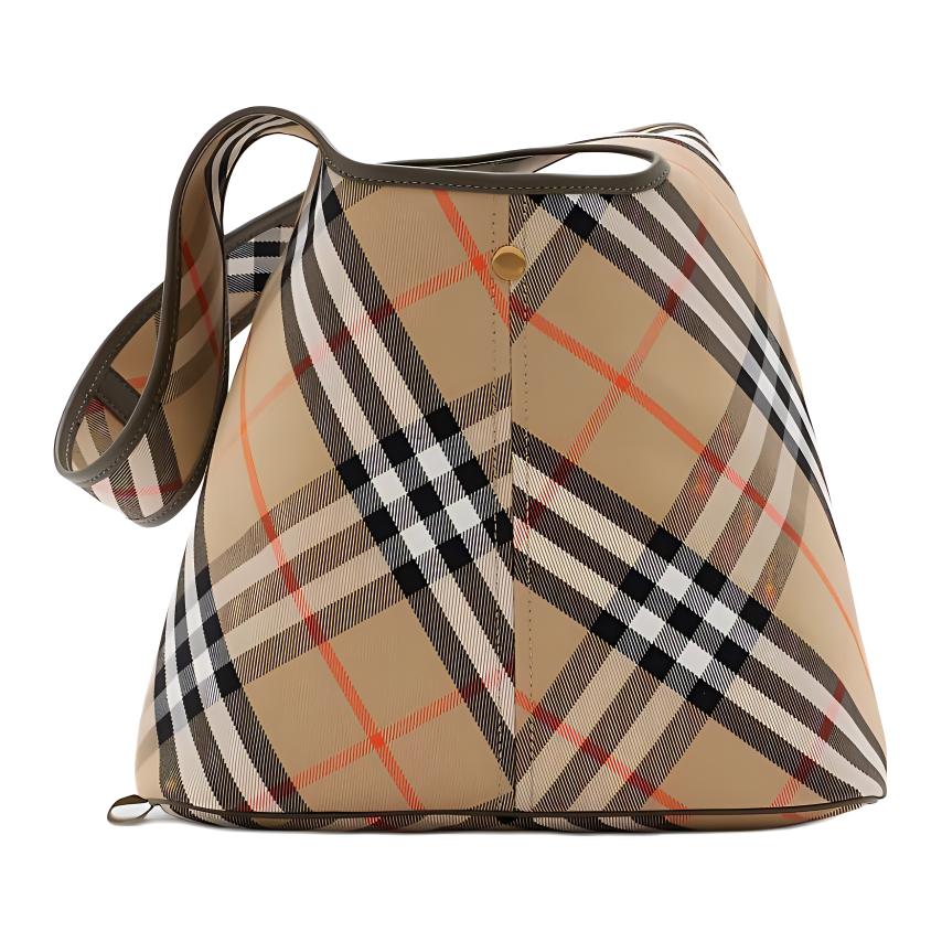 Женская хлопковая сумка Burberry через плечо, песочный цвет — фото 3