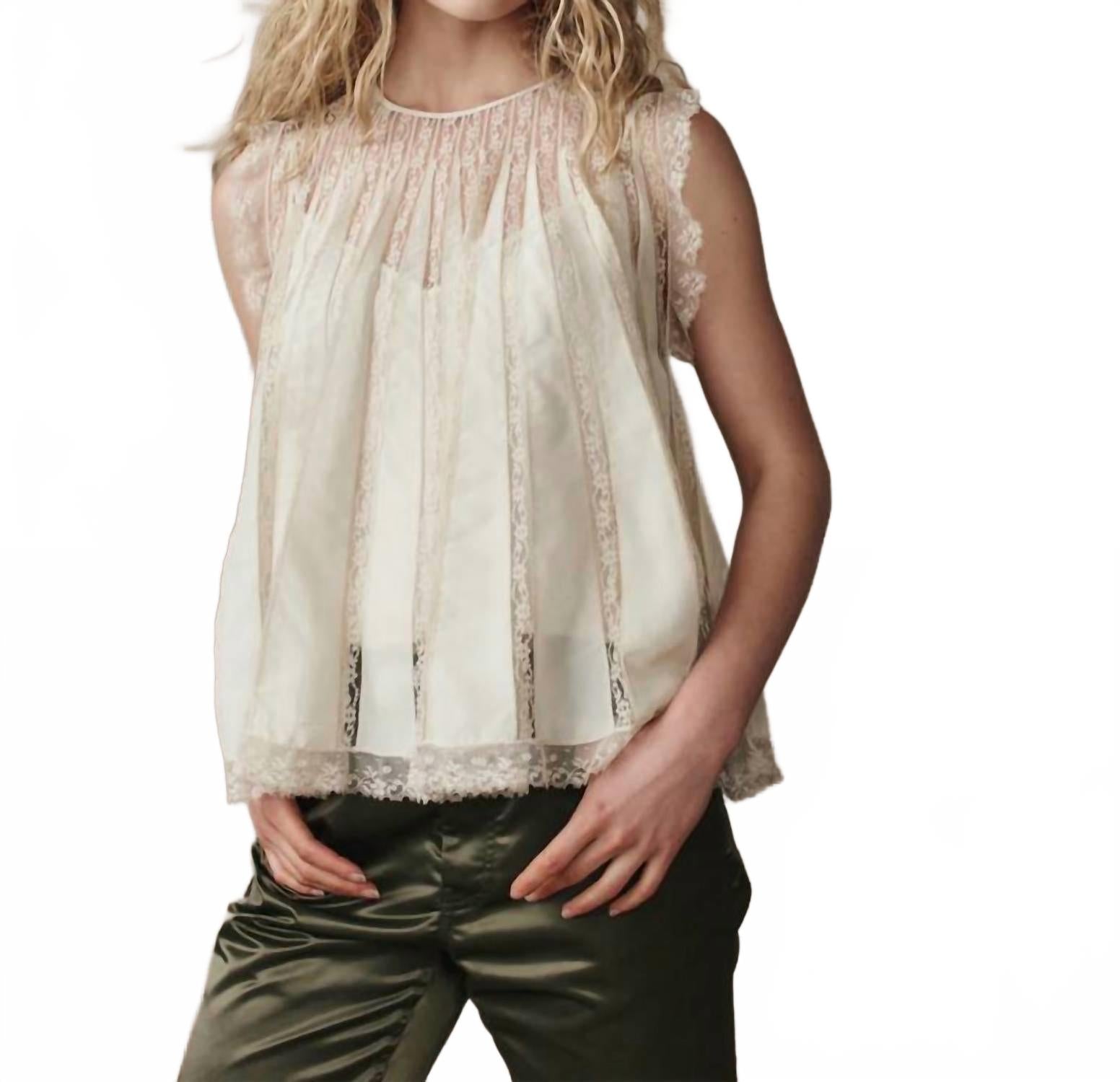 

THE GREAT Кружевной топ Keepsake кремового цвета