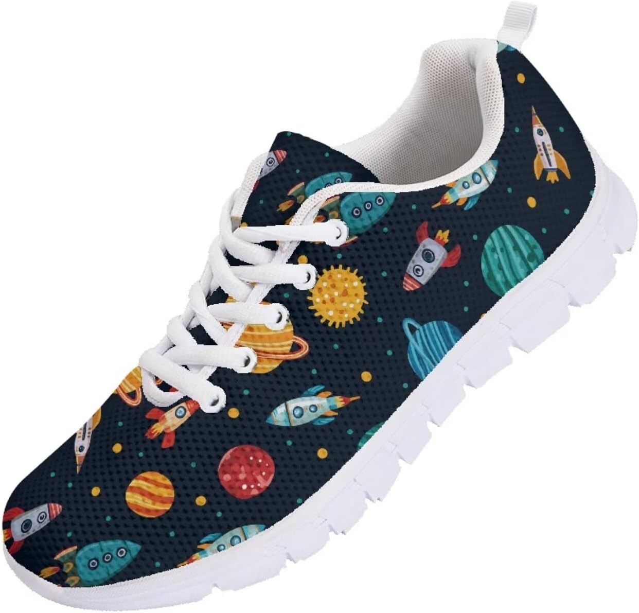 

Вышитые кроссовки для женщин и мужчин, теннисные беговые обувь, легкие сетчатые спортивные кроссовки для тренажерного зала с подошвой из ЭВА Getelinseng, Galaxy Planet