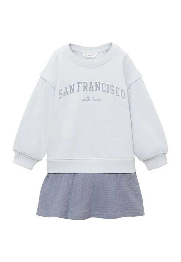 Платье gecombineerde на каждый день Mango Kids, Light Blue