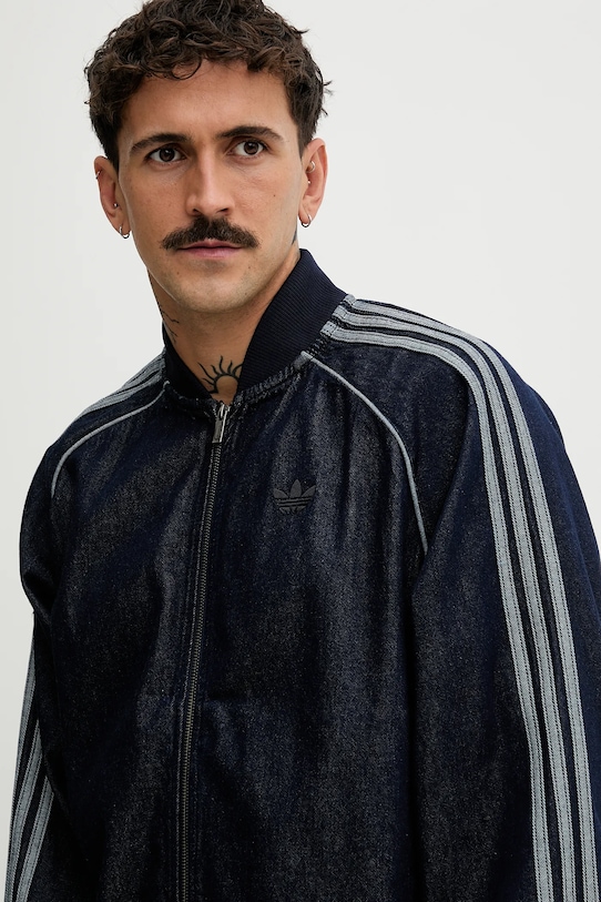 Джинсовая толстовка Adicolor свободного кроя SST Adidas Originals, темно-синий — фото 4