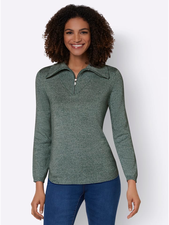 

WITT WEIDEN Свитер Troyer в меланжевом оттенке «петро-нефрит»