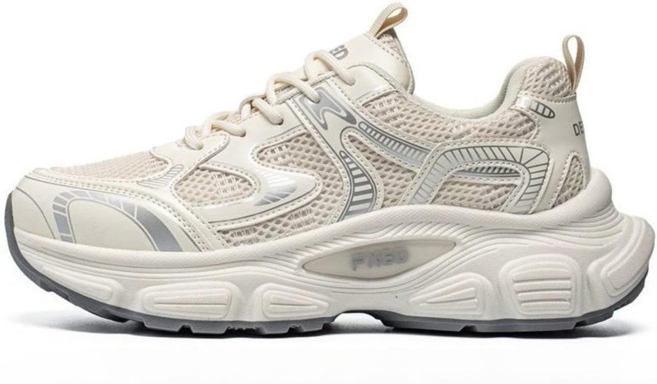 

Мужские кроссовки Y2K Modern Athleisure с сетчатым верхом из текстиля и синтетики, дышащие, с амортизацией, поддержкой и сцеплением для ходьбы, бега и путешествий, легкие, с удобными петлями для надевания Zixcplaz, белый