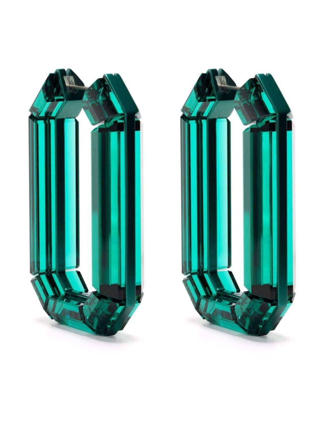 

Серьги-кольца Lucent Swarovski, зеленый