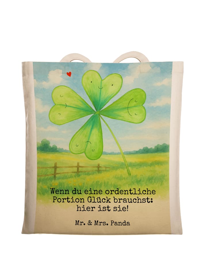 

Mr. & Mrs. Panda Сумка с рисунком в виде цветов и клевера и надписью белого цвета