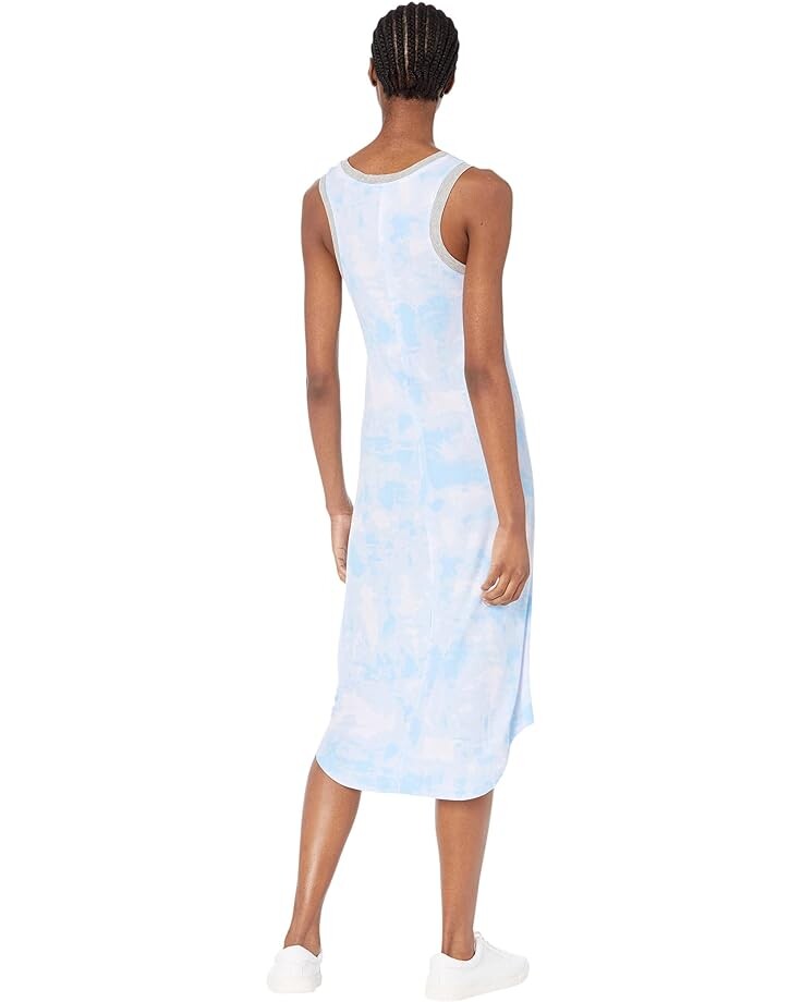 

Платье Splendid Ribbed Jersey Racerback Maxi Gown, цвет Washed Tie-Dye Sky