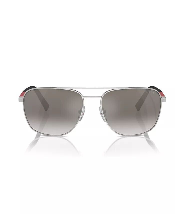 Мужские солнцезащитные очки, PS 54ZS PRADA LINEA ROSSA, серебро — фото 2