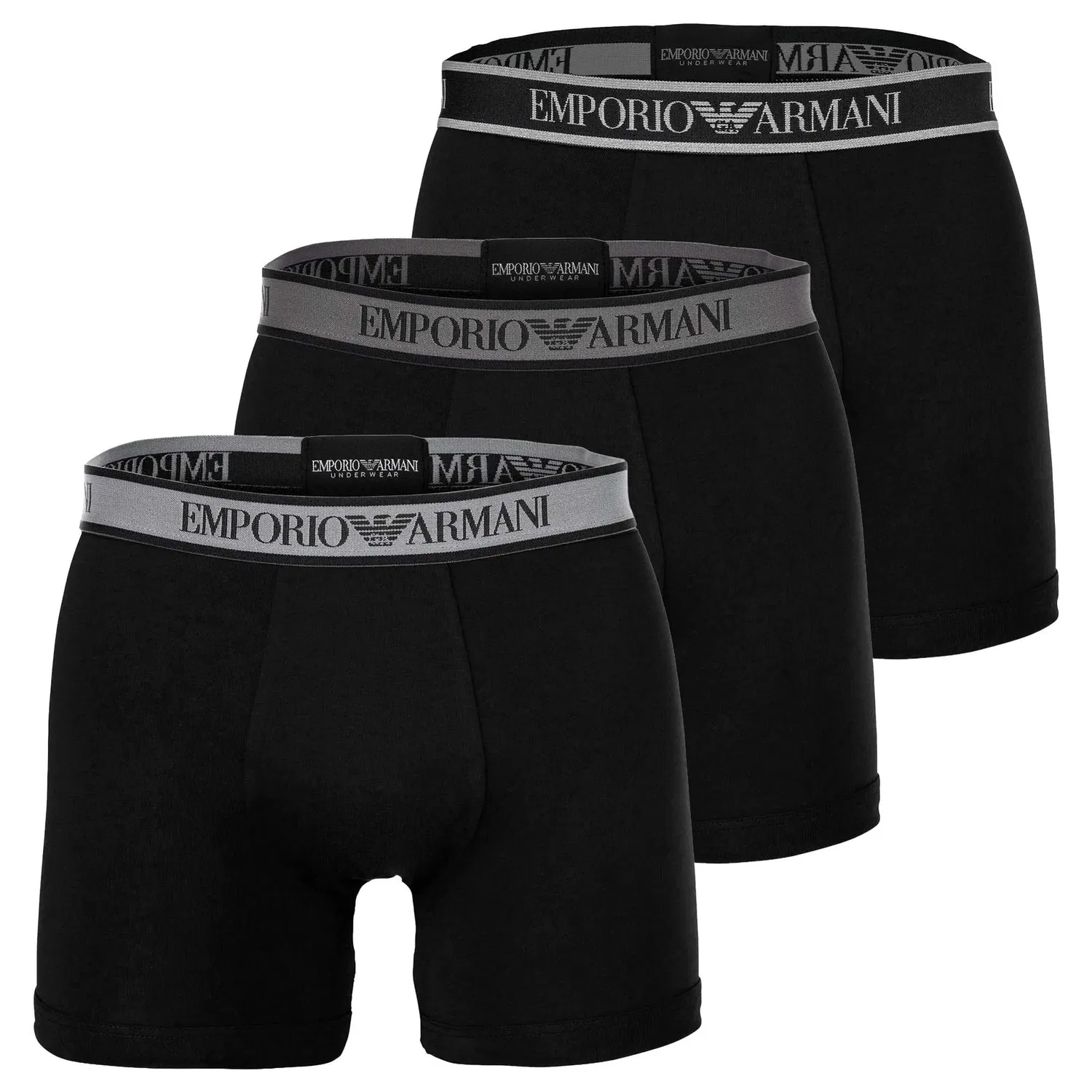 Боксеры 3 шт., Emporio Armani, черный