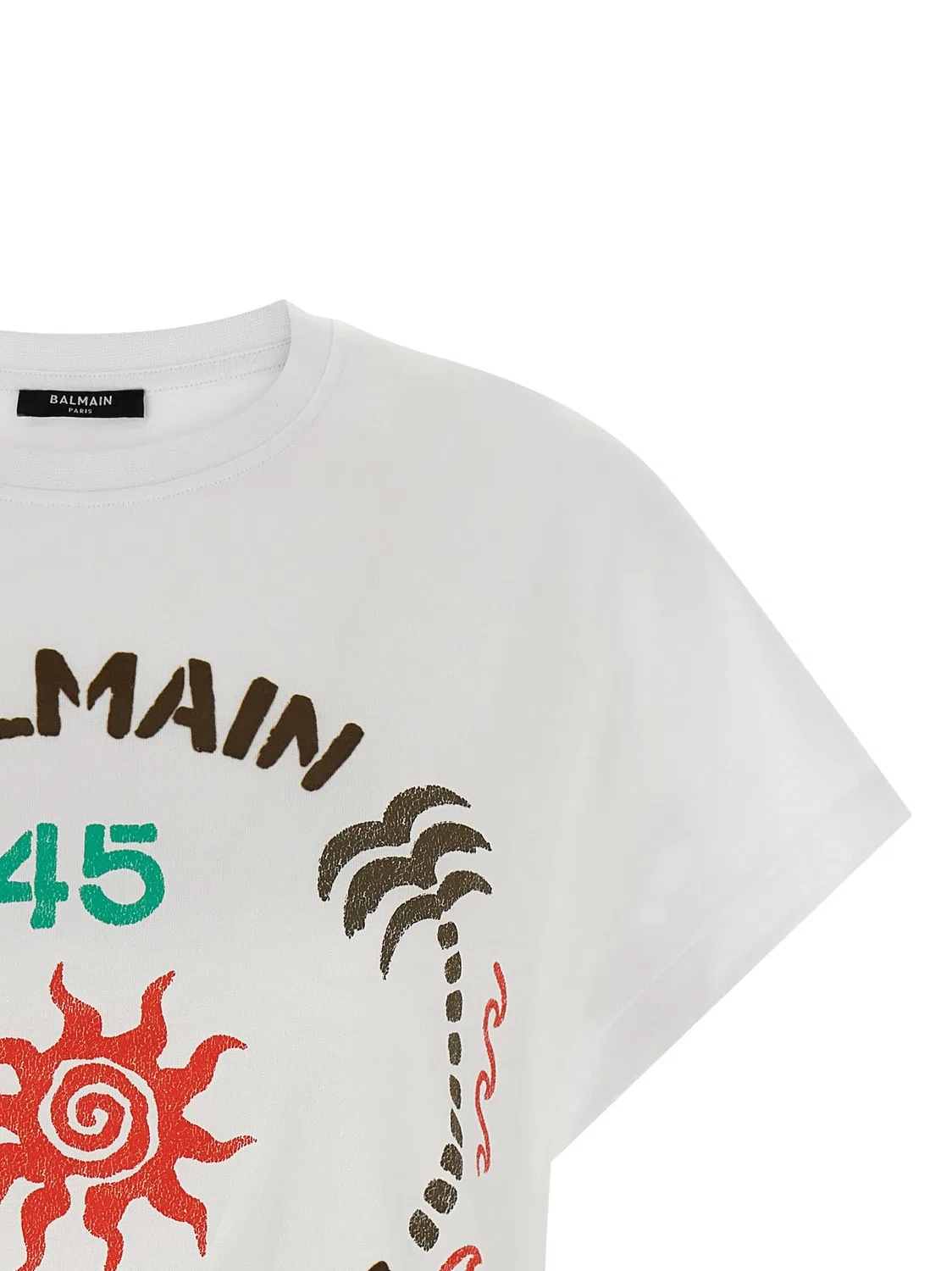 Футболка с принтом «Club 45» BALMAIN, белый — фото 3