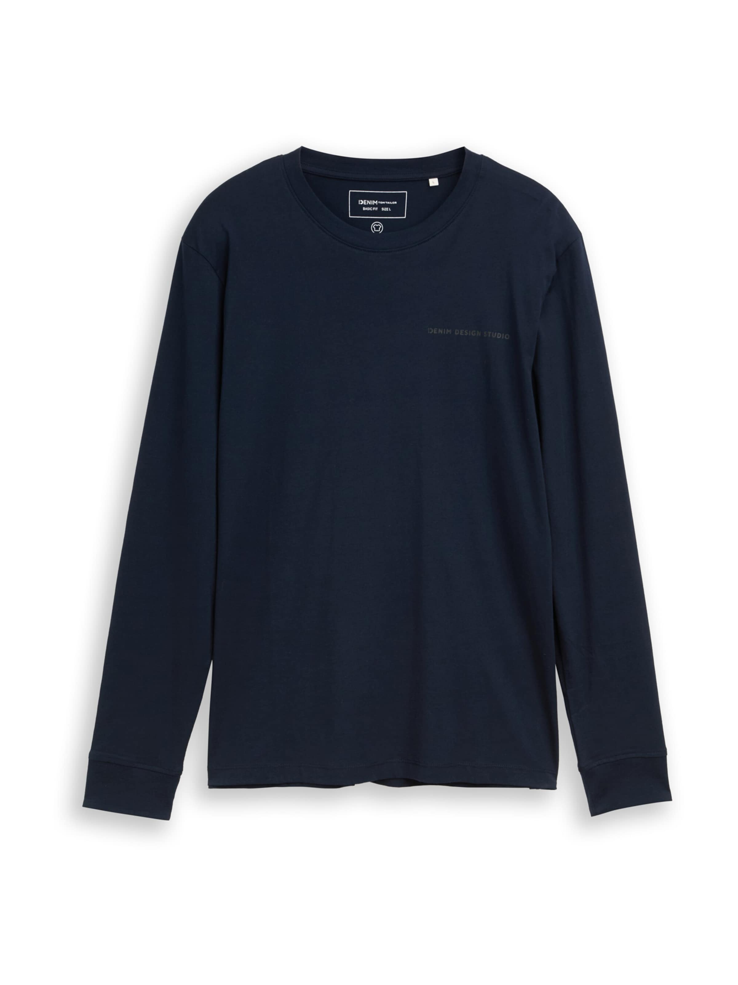 

TOM TAILOR DENIM Футболка 'Solid' в темно-синем цвете