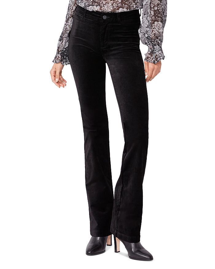 

Джинсы Manhattan High Rise Bootcut Velvet черного цвета PAIGE, черный