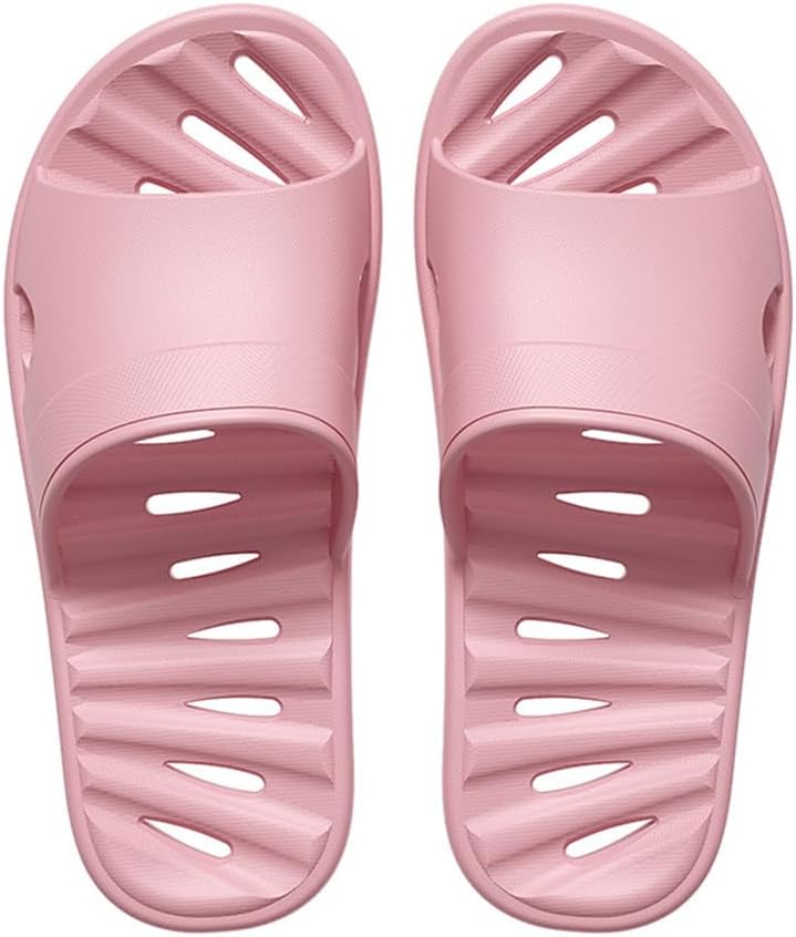 

Унисекс шлепанцы для душа BYDZKJ с дренажными отверстиями, быстро сохнут, нескользящие, для дома, спальни, бассейна, легкие пляжные сандалии с мягкой подошвой, открытым носком, домашние тапочки, розовый