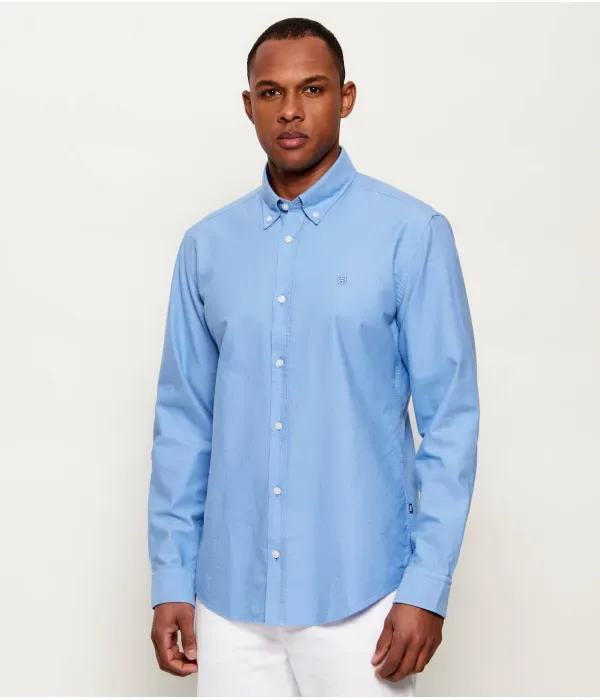 H-Roan-Bd-E-C1-261 Рубашка slim fit Boss, небесно-голубой — фото 3