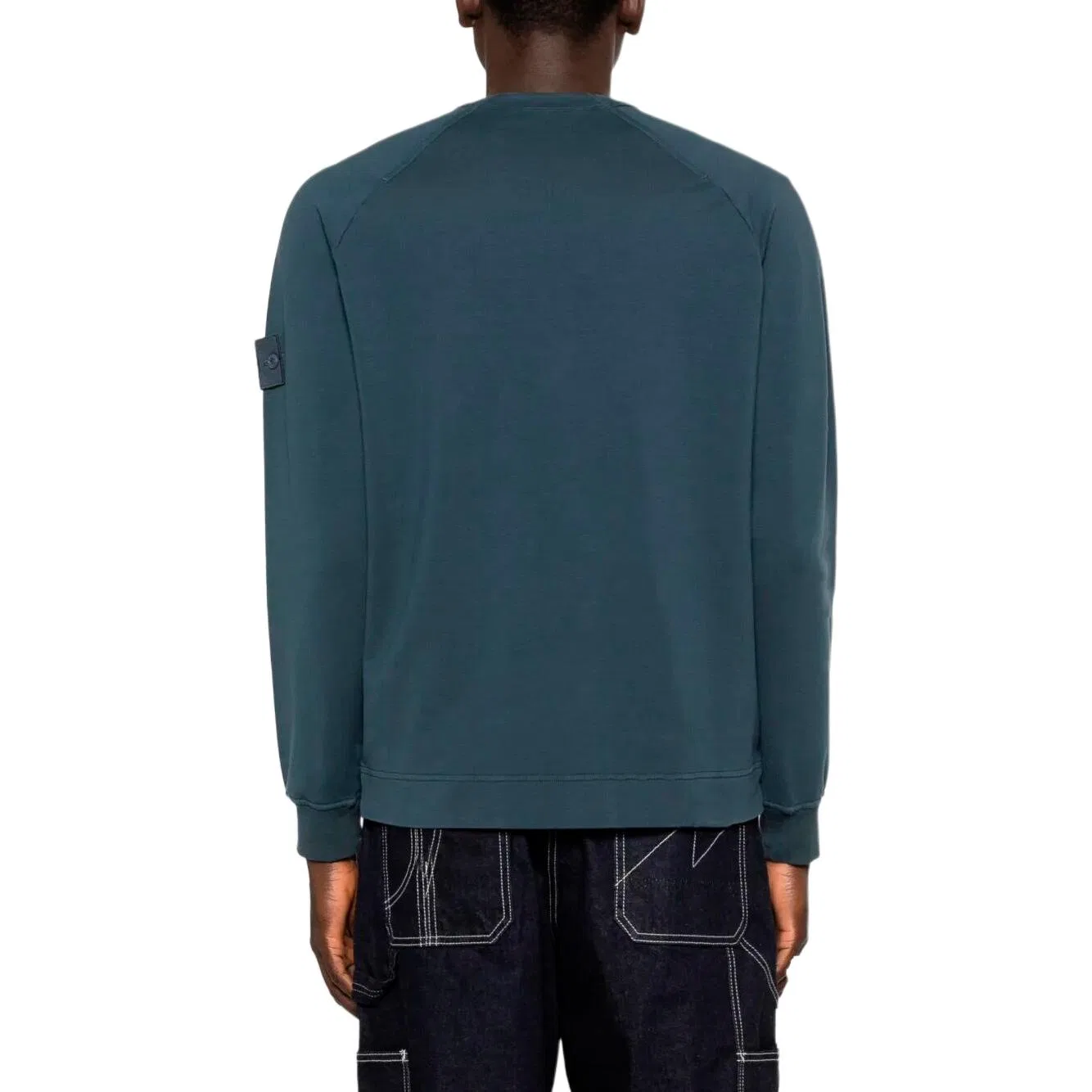 Свитшот с круглым вырезом patch STONE ISLAND, Slate Blue — фото 4