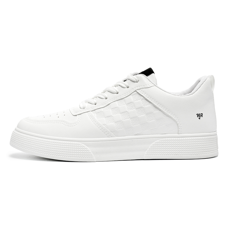 

NANJIREN Мужские белые скейтерские кеды с противоскользящей подошвой, водонепроницаемые, износостойкие, легкие, низкие, для баланса, цвет White