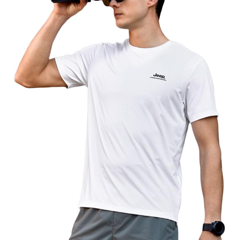 

Футболка мужская с круглым вырезом тонкая Jeep, cloud белый