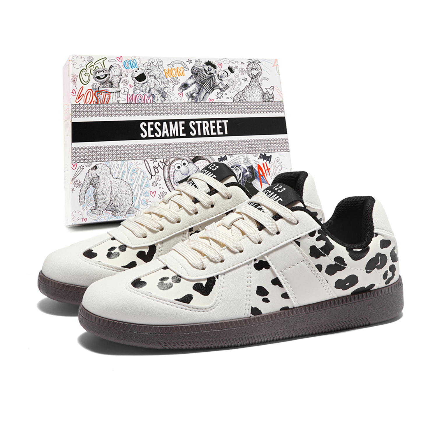 

German Army Trainers Unisex SESAME STREET, cow leopard print