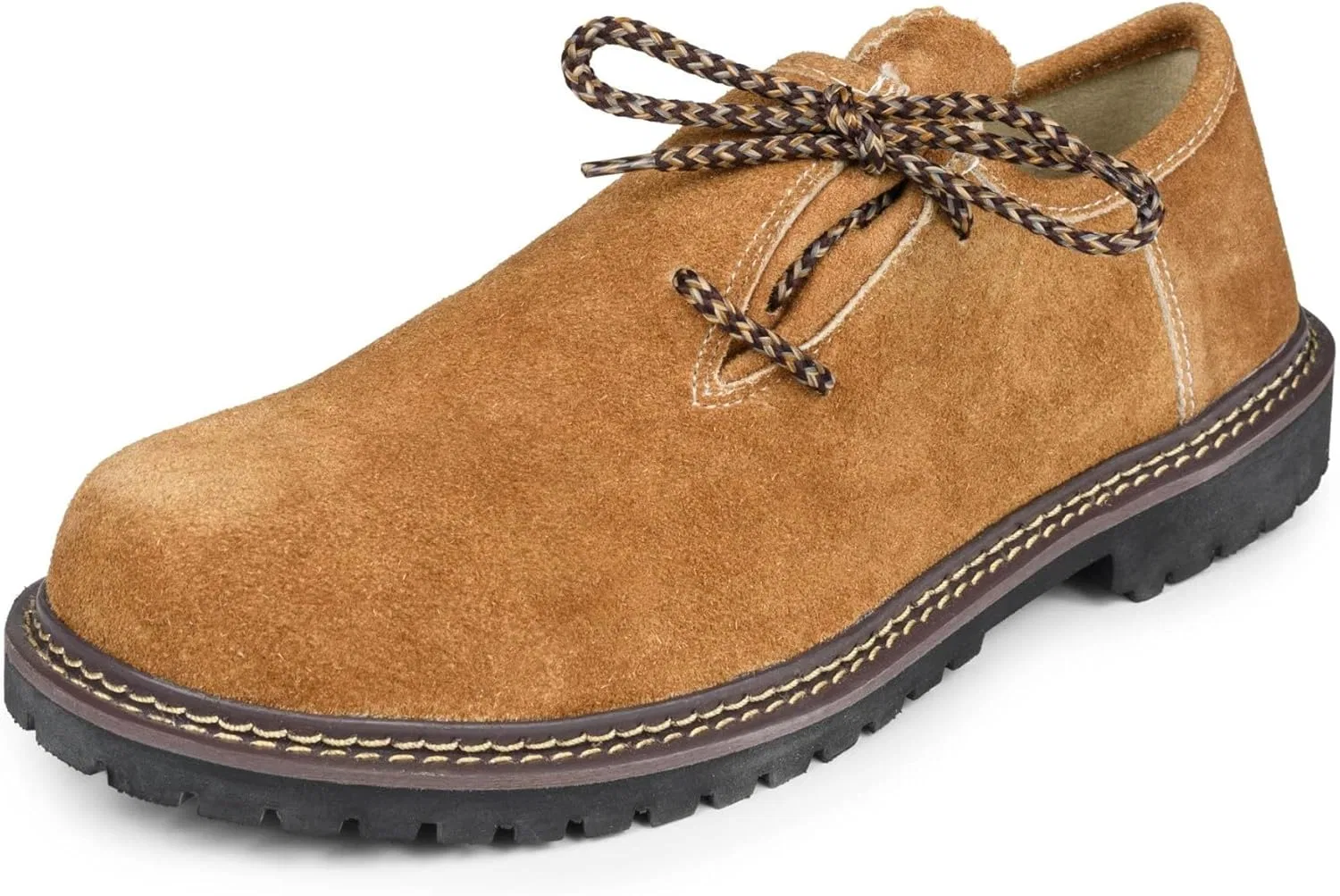 Мужские туфли-хаферл ALESSANDRO SALVARINI (размеры 40-47), замша, рифленая подошва AS453, Light Brown
