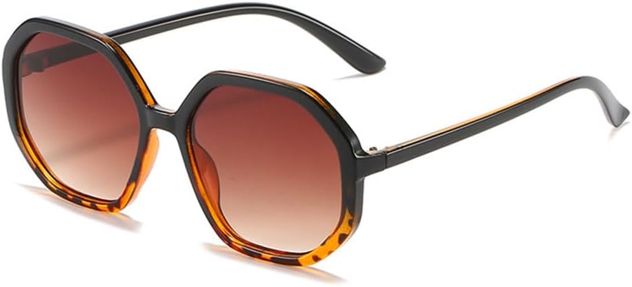 

Популярные модные солнцезащитные очки Polygon для женщин 2027 года, винтажные очки конфетных цветов для мужчин, солнцезащитные очки UV400 с градиентом MTZJH, Black Leopard Tea