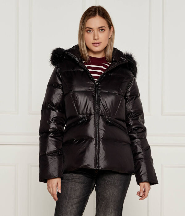 

Пуховик женский Calvin Klein с капюшоном с мехом, черный