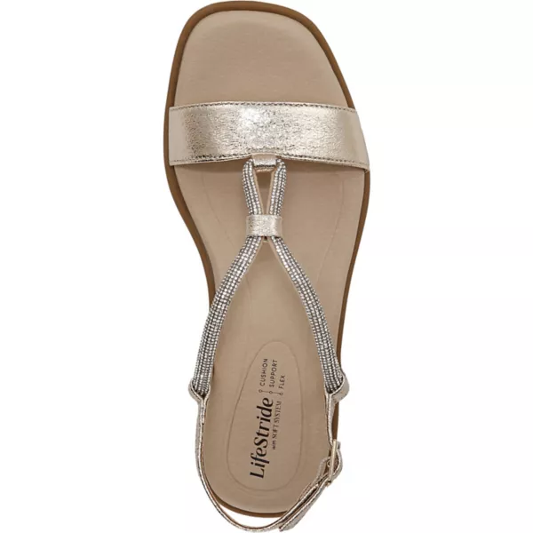 Женские сандалии Radiant с открытой пяткой Lifestride, цвет platino faux leather — фото 4