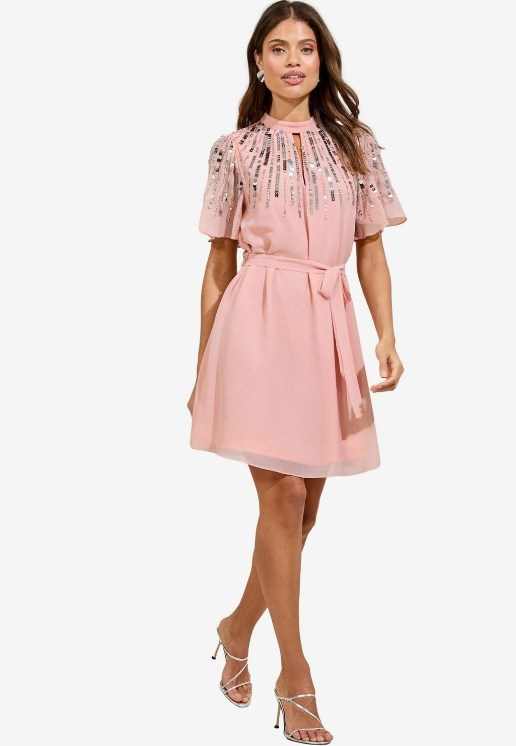 

Коктейльное/вечернее платье REGULAR FIT - SEQUIN SHORT SLEEVE Lipsy, розовый
