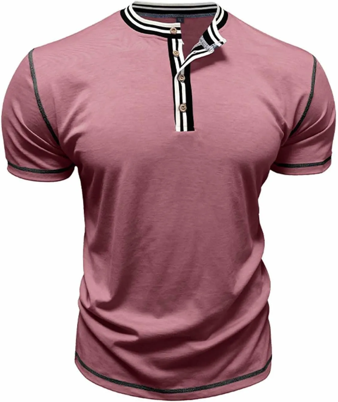 Мужская футболка-поло с коротким рукавом и контрастной отделкой Slim Fit — фото 4