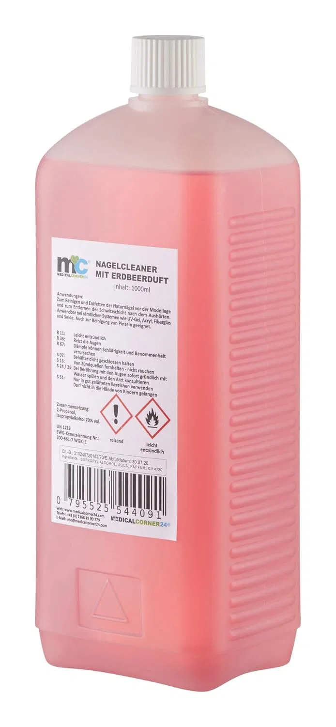 Жидкость для снятия лака Medicalcorner24 с ароматом клубники, 1 л Medicalcorner24 — фото 2