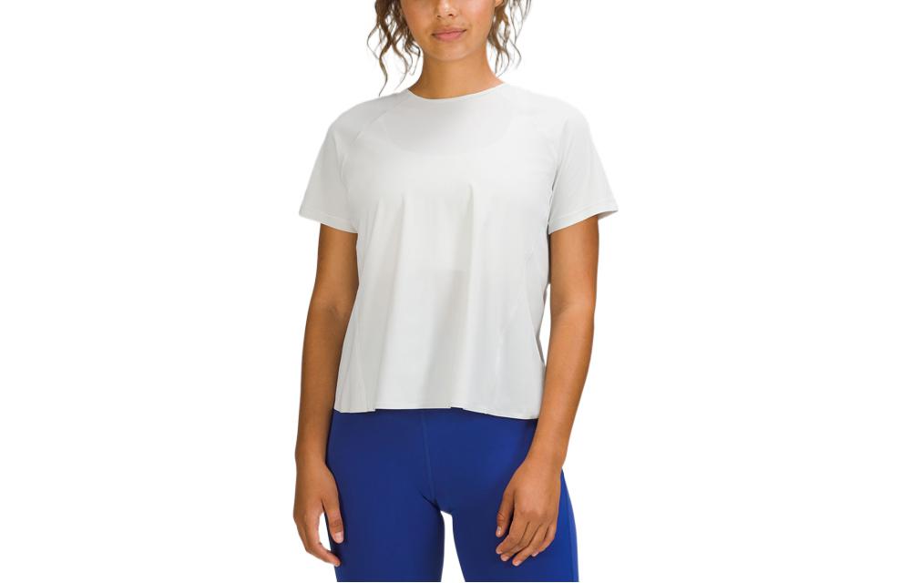 

Футболка с рукавами реглан женская Lululemon, Steam White/VPOR