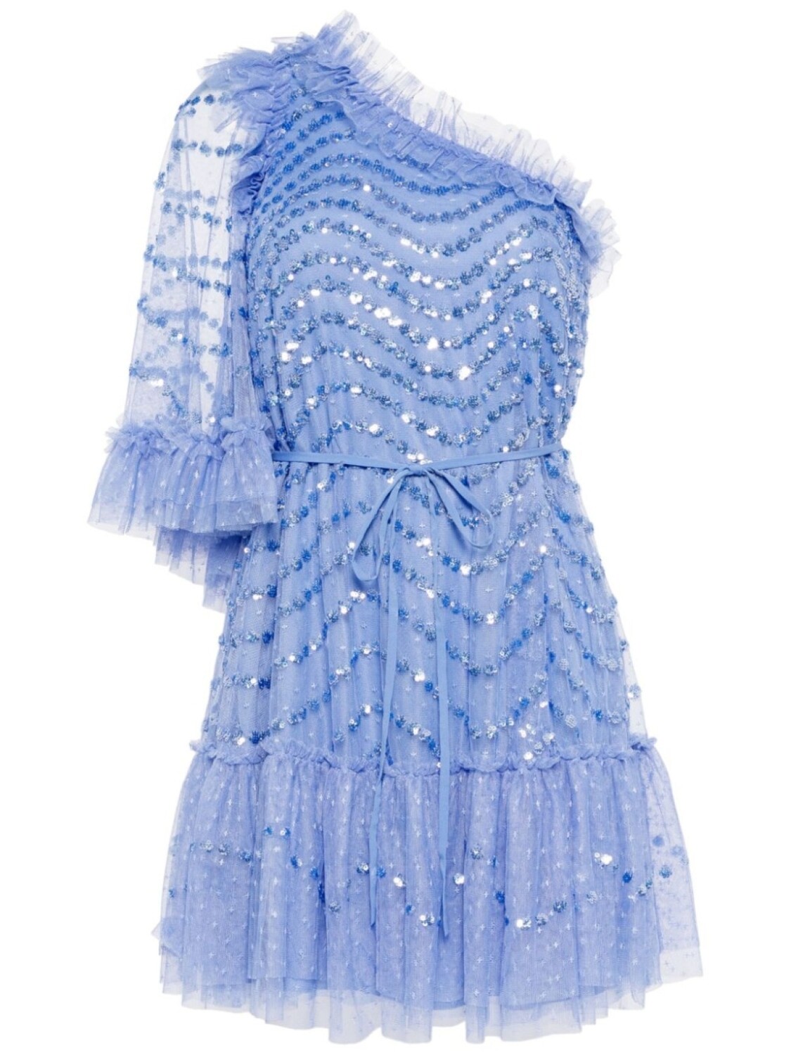 

Платье мини Shimmer Wave Needle & Thread, синий