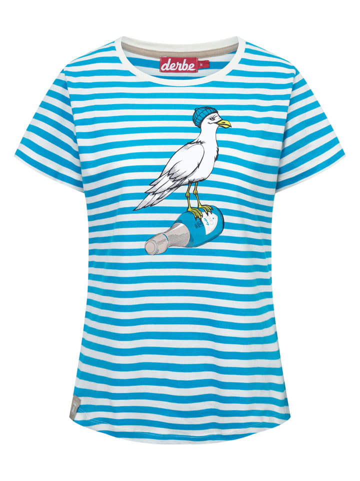 

Derbe Футболка бело-светло-голубого цвета, Синий, Derbe Футболка бело-светло-голубого цвета