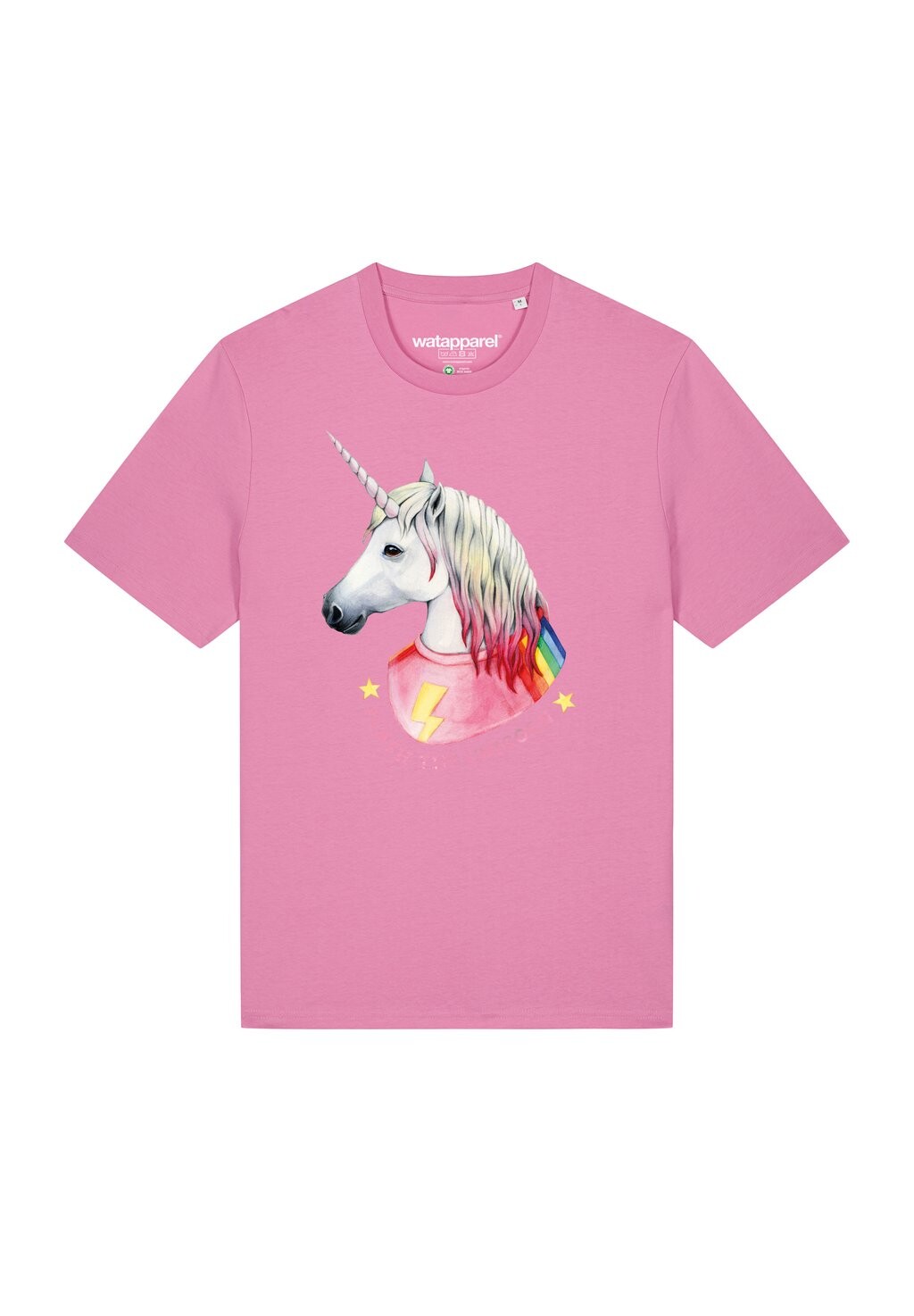 

Футболка с принтом FLASH THE UNICORN watapparel, светло-розовый