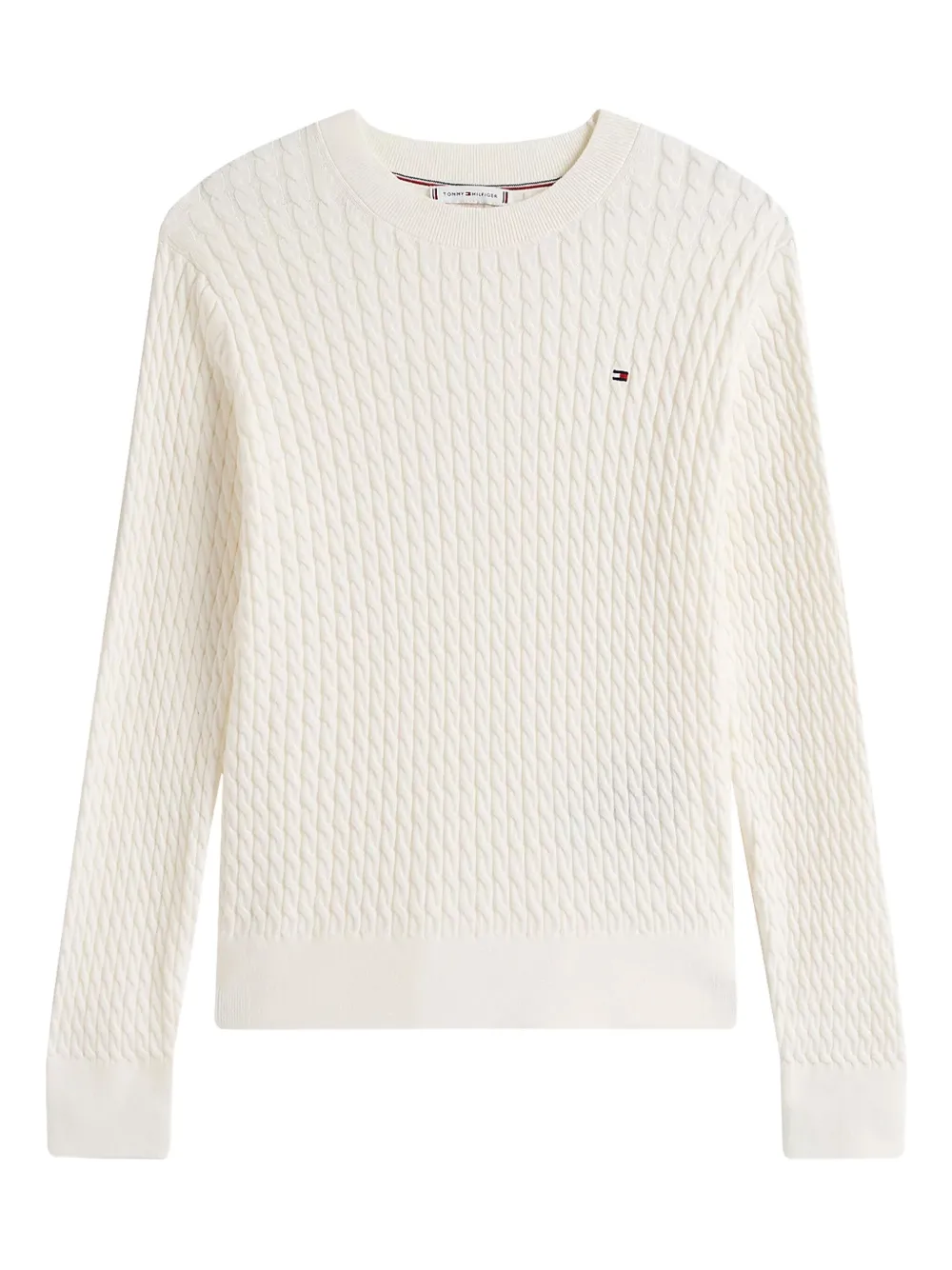 

Пуловер фактурной вязки Tommy Hilfiger, белый