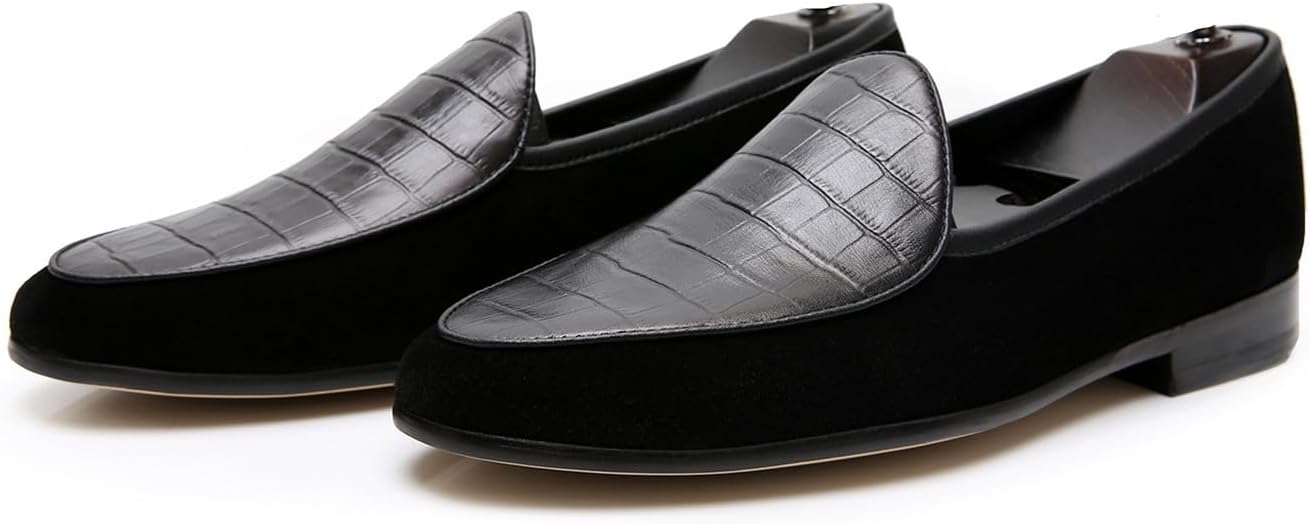 

Мужские лоферы Santimon, удобные без застежек, повседневные и классические, из натуральной кожи, лоферы с монеткой, для выпускного, свадьбы, официальных мероприятий, деловые мокасины из замши, туфли смокинг для мужчин, черный