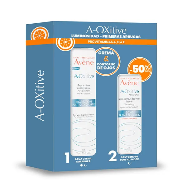 

Разглаживающий крем и маска для контура глаз Pack Día A+Oxitive + Contorno De Ojos Avene, 30 ml