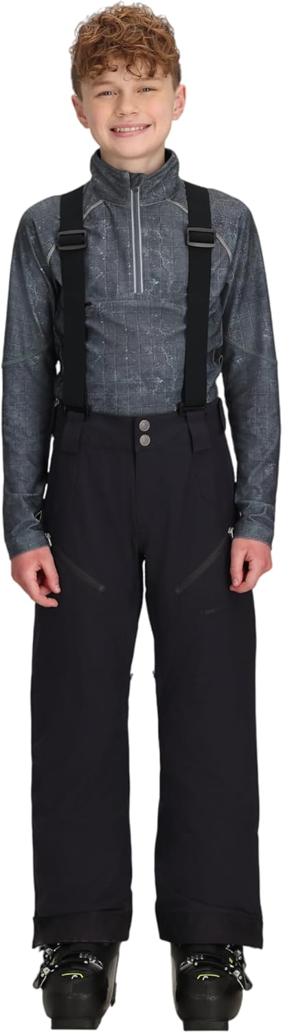 

Брюки Obermeyer Boys Enforcer Suspender Ski, утепленные и водонепроницаемые, с системой продленного ношения, Black