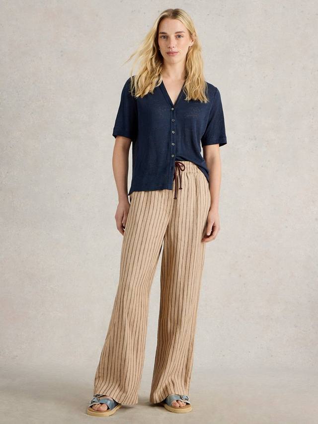 

Брюки Belle Linen в полоску White Stuff, Natural/Multi