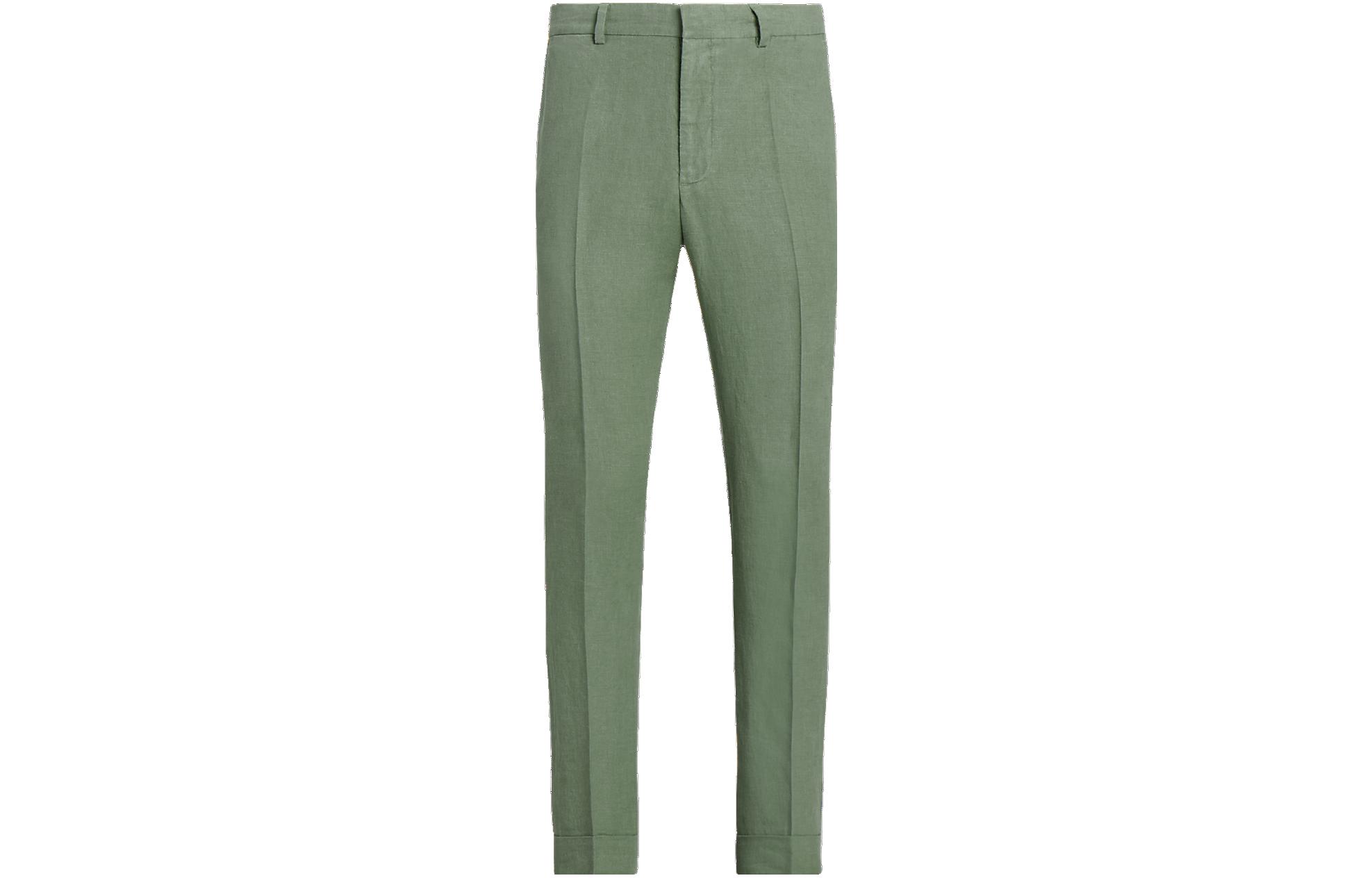 Шорты Linen Trousers Polo Ralph Lauren, зеленый — фото 3