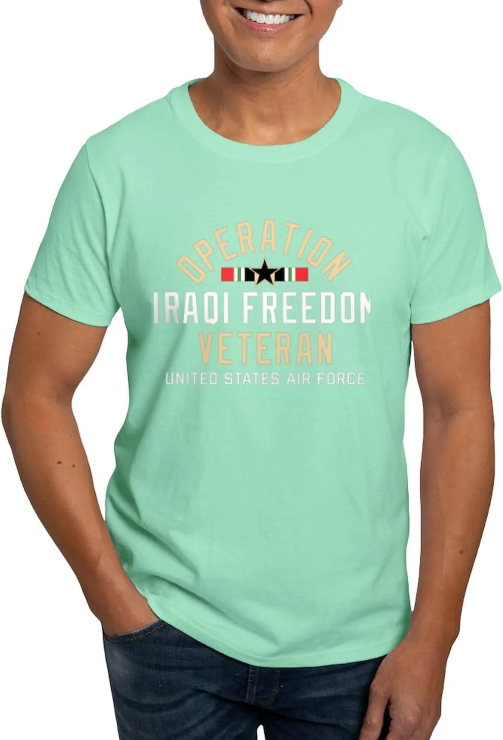 

Футболка мужская USAF Operation Iraqi Freedom Veteran, 100% Cotton, Classic Graphic CafePress