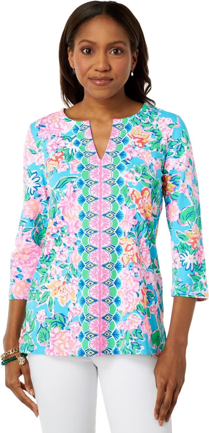 

Туника Lilly Pulitzer UPF 50+ Karina Tunic, цвет Multi Rose To The Occasion Engineered Chilly Lilly