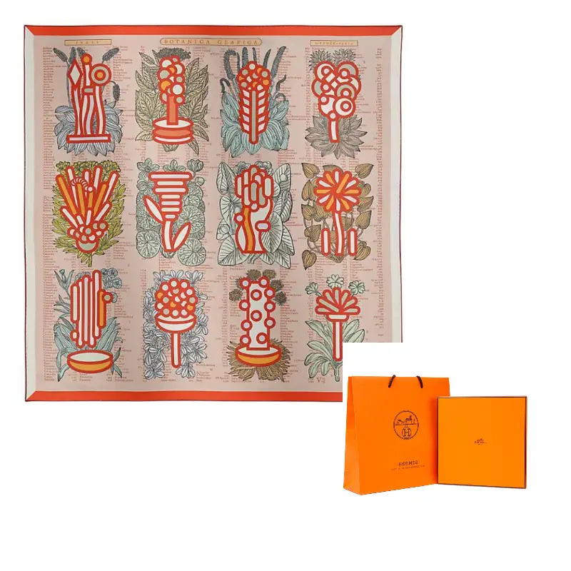 

HERMES Шёлковый шарф Mulberry, Pink Apricot