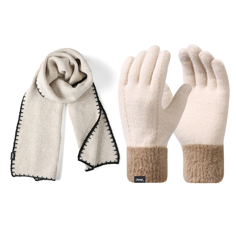 

Вязаный шарф Women's Jeep, бежевый