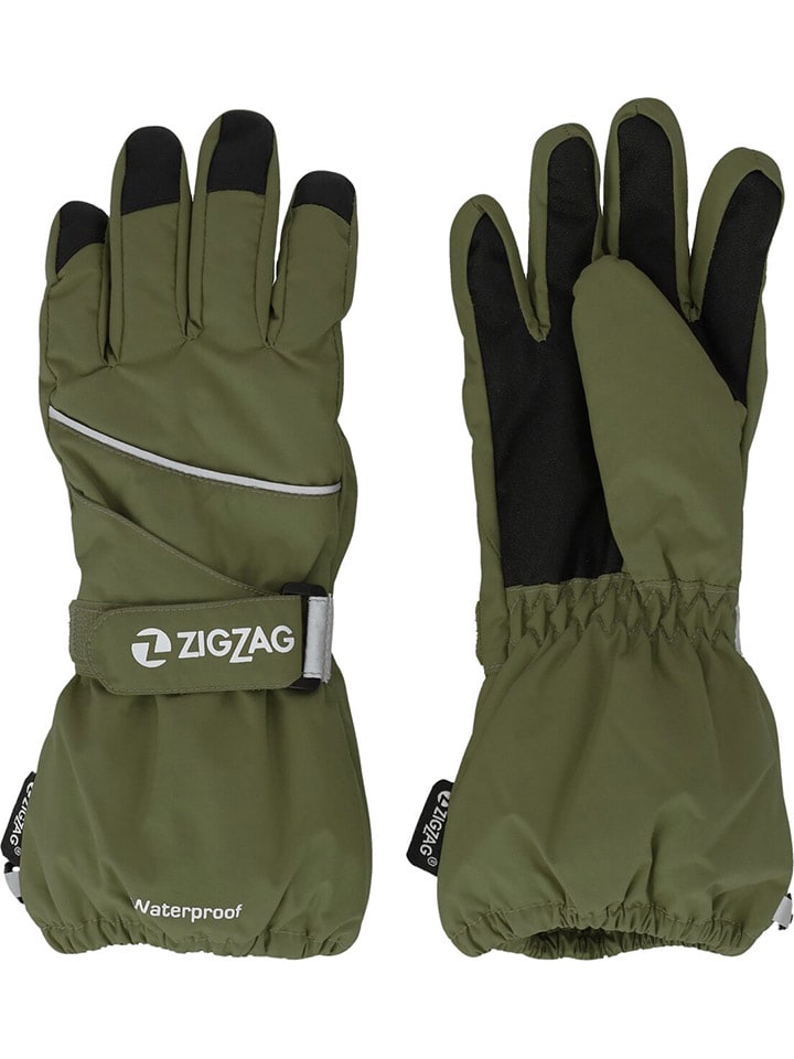 

Zigzag Горнолыжные/сноубордные перчатки «Kempston» цвета хаки